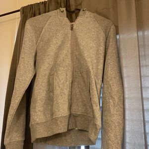 grey zip up